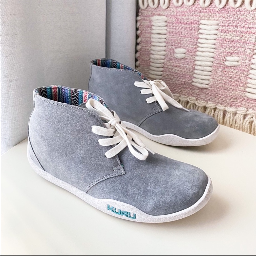 Kuru Aalto Chukka Stone Grey Lace Up Suede Boots Women’s Size US 9